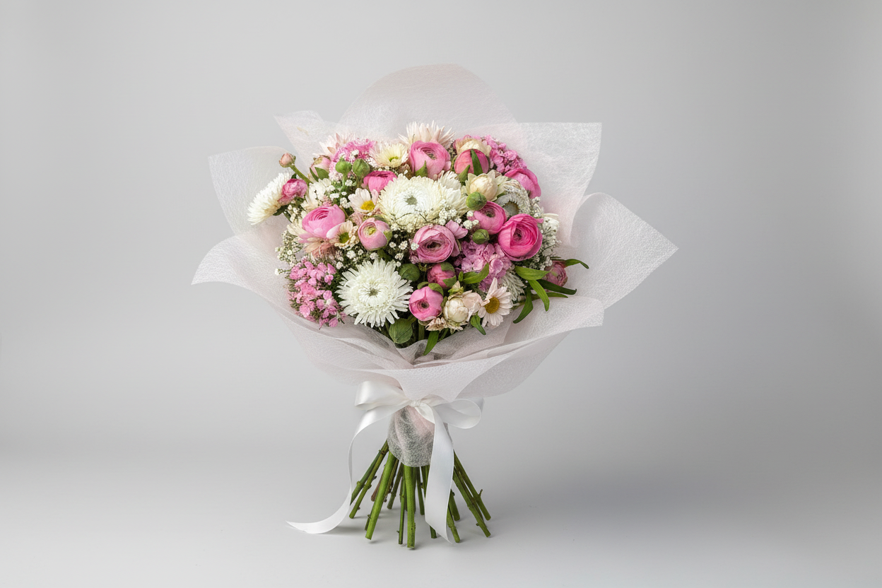 Professional wrapped mixed bouquet