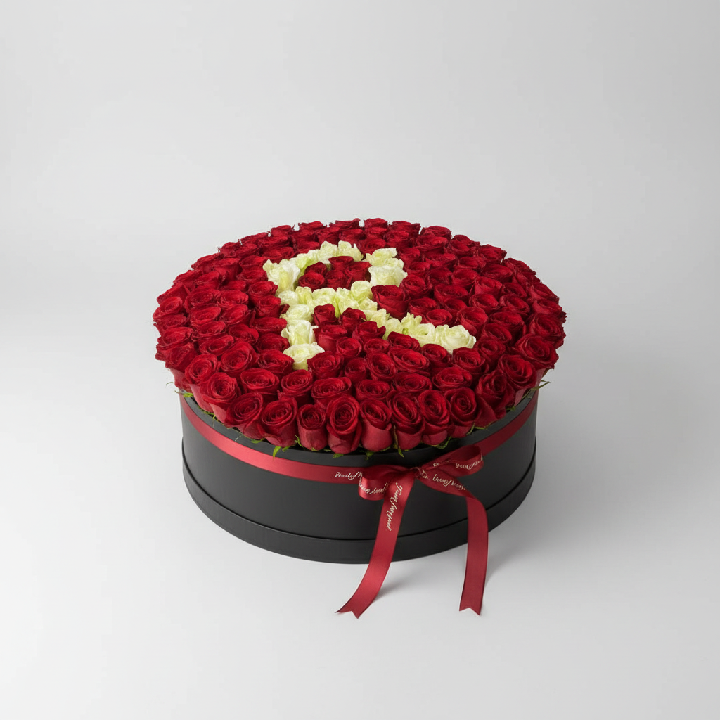 Custom Letter Rose Box - Luxury Arrangement