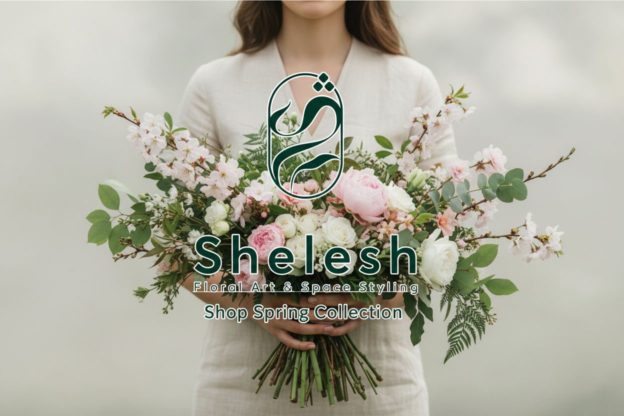 Shelesh Spring Banner with White Outline
